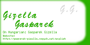 gizella gasparek business card